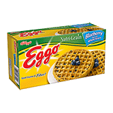 Kellogg Eggo nutri grain, blueberry whole grain waffles, 10 count Left Picture